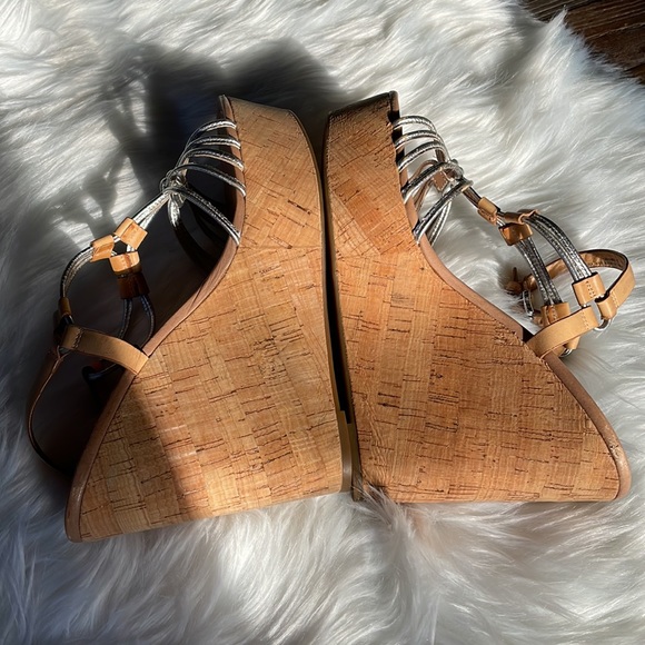 Coach Gorgiana cork wedge sandal EUC size 9.5 - Picture 5 of 8